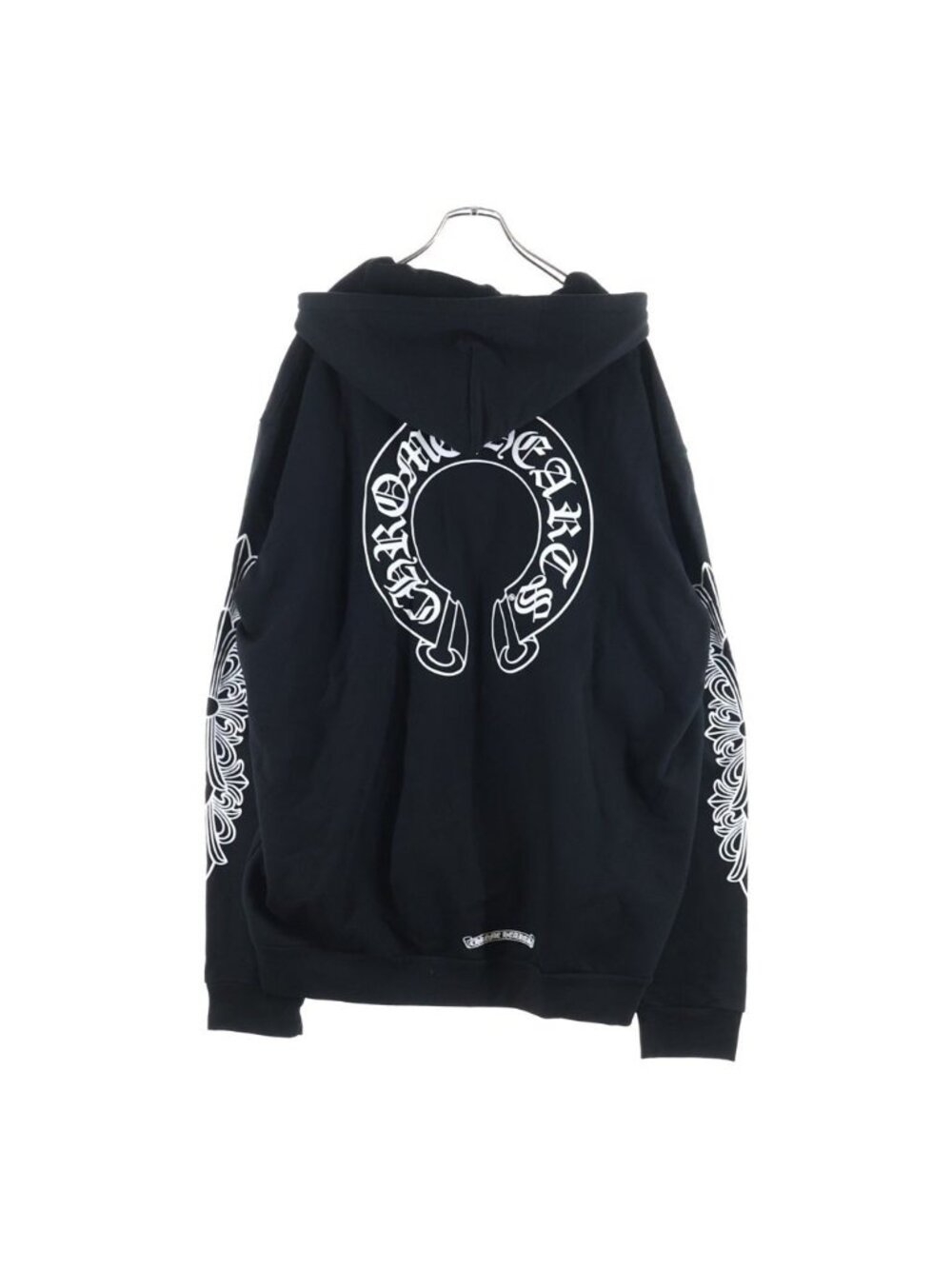 Chrome Hearts Sweatshirt HD Zip Sleeves Floral Back Horseshoe Zip Up Hoodie
